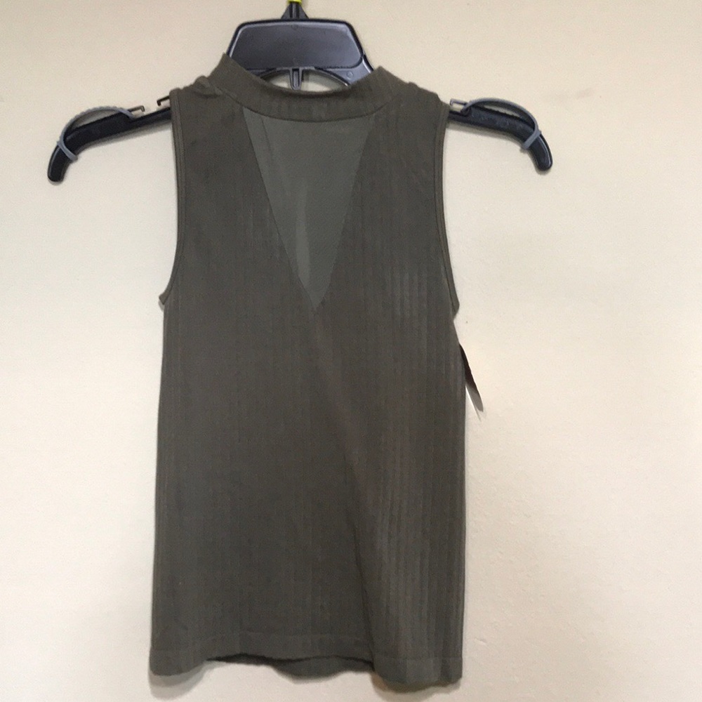 Olive sleeveless top